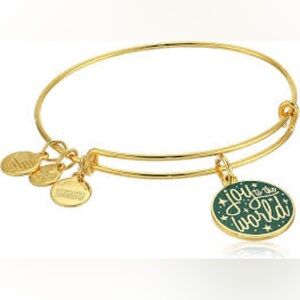 Alex and Ani "Joy to the World" charm bangle Gold NWTS